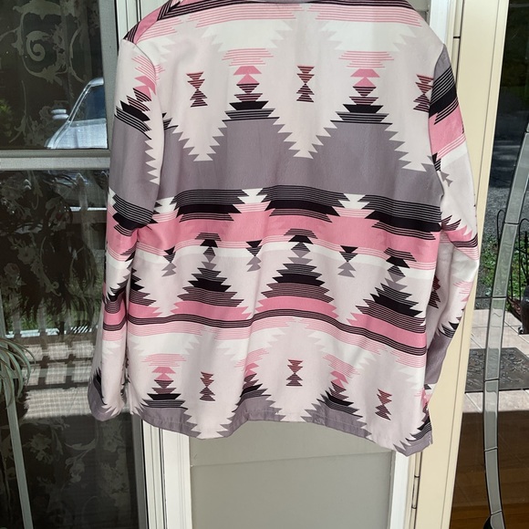 Boutique Not Branded Aztec Southwestern Button Jacket  Woman's SZ L Pink Black - Picture 10 of 16